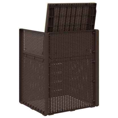 Zahradní Jídelní Židle 2 Pcs Hnědá A Krémová Pp