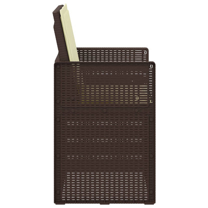 Zahradní Jídelní Židle 2 Pcs Hnědá A Krémová Pp
