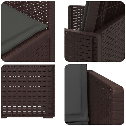 Zahradní Jídelní Židle 2 Pcs Hnědá A Antracitová Pp