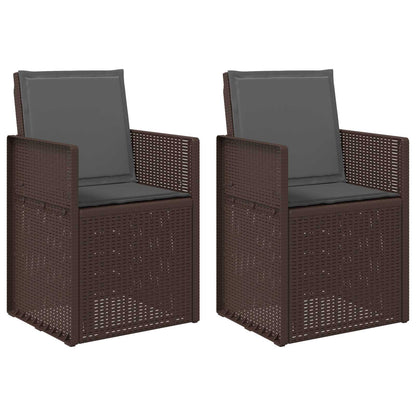 Zahradní Jídelní Židle 2 Pcs Hnědá A Antracitová Pp