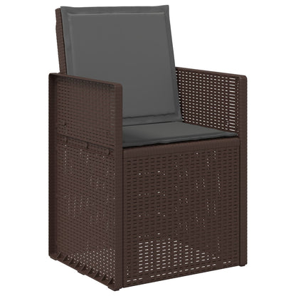 Zahradní Jídelní Židle 2 Pcs Hnědá A Antracitová Pp