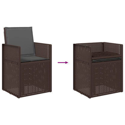 Zahradní Jídelní Židle 2 Pcs Hnědá A Antracitová Pp