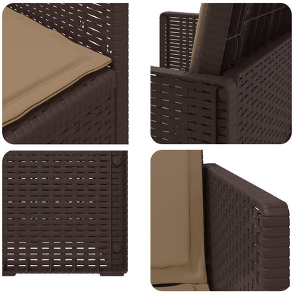 Zahradní Jídelní Židle 2 Pcs Hnědá A Taupe Pp