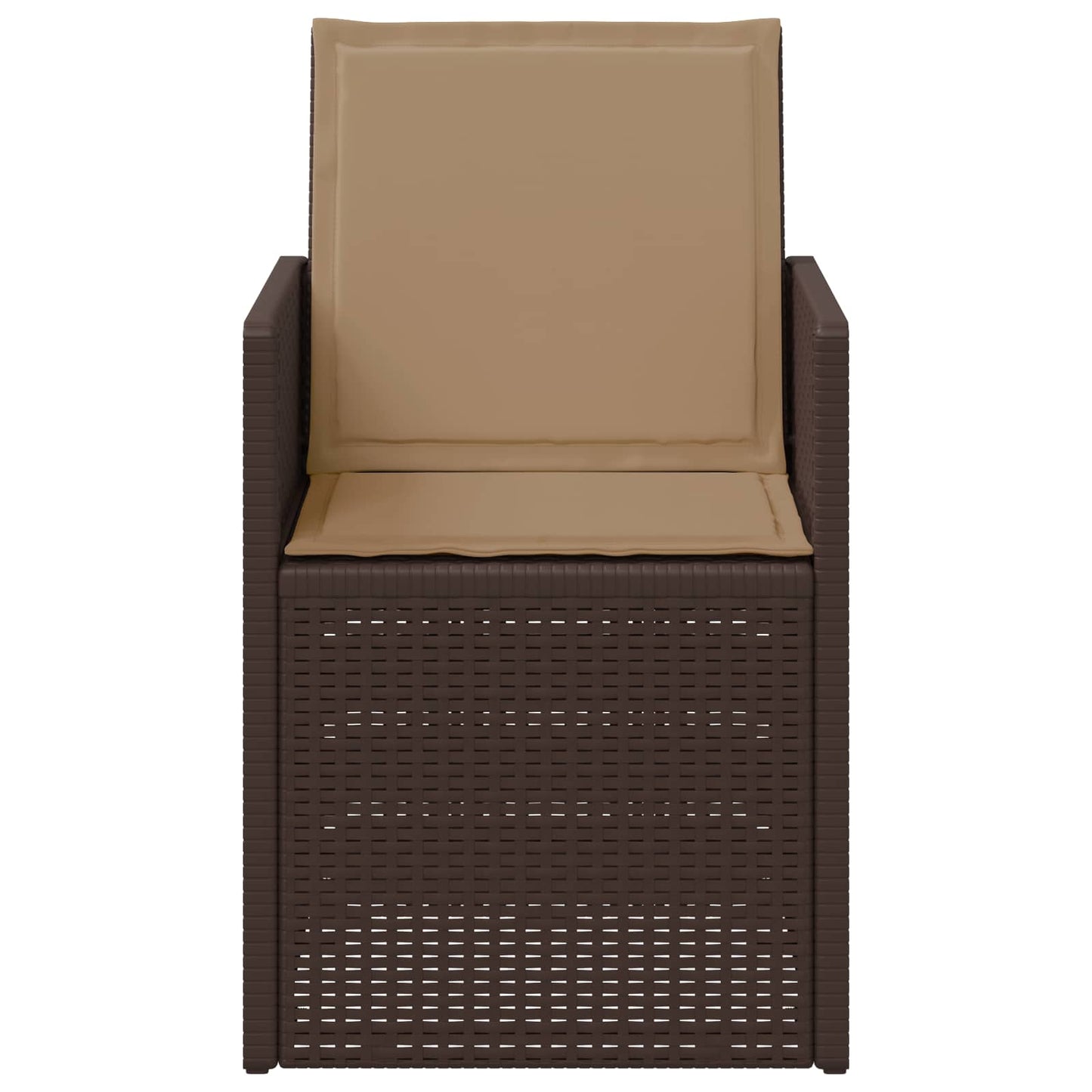 Zahradní Jídelní Židle 2 Pcs Hnědá A Taupe Pp