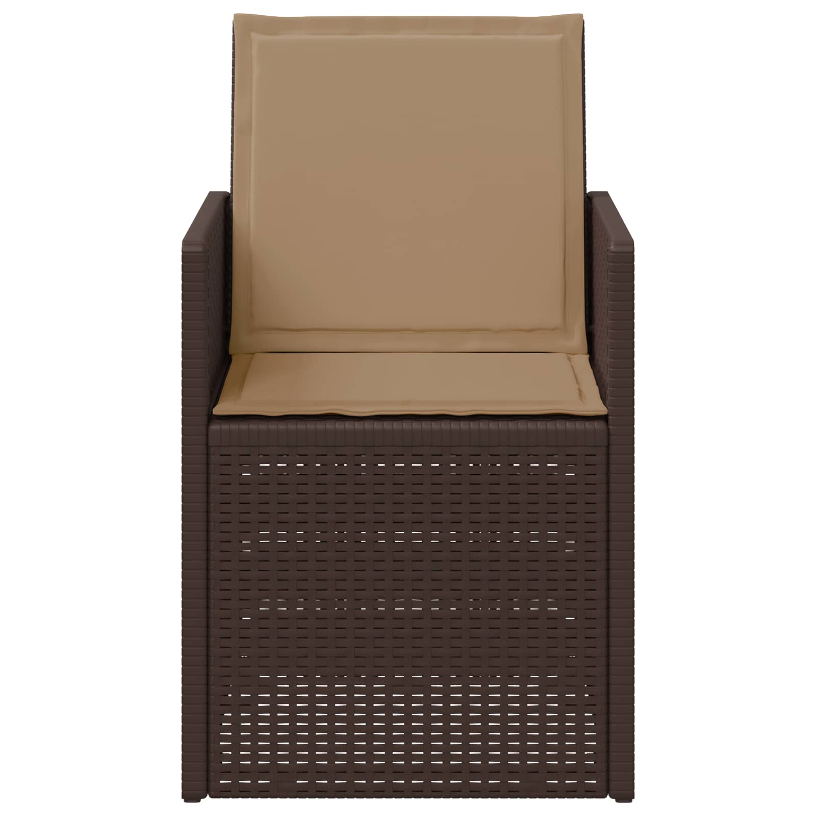 Zahradní Jídelní Židle 2 Pcs Hnědá A Taupe Pp