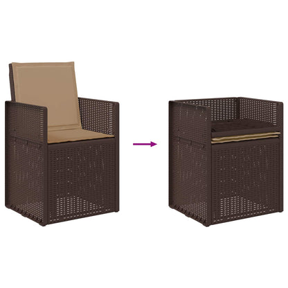 Zahradní Jídelní Židle 2 Pcs Hnědá A Taupe Pp