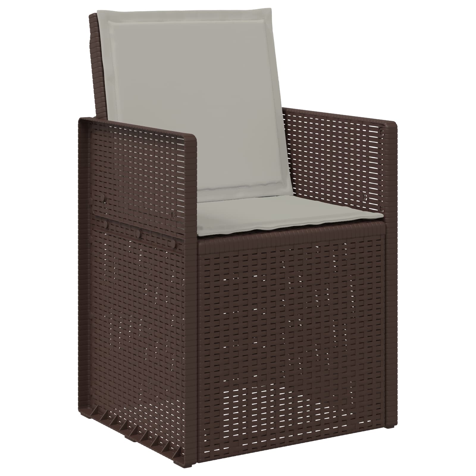 Zahradní Jídelní Židle 2 Pcs Hnědá A Světle Šedá Pp