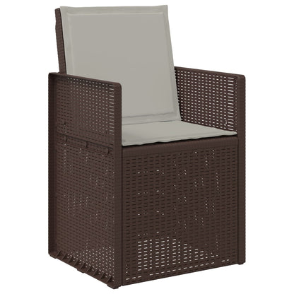 Zahradní Jídelní Židle 2 Pcs Hnědá A Světle Šedá Pp