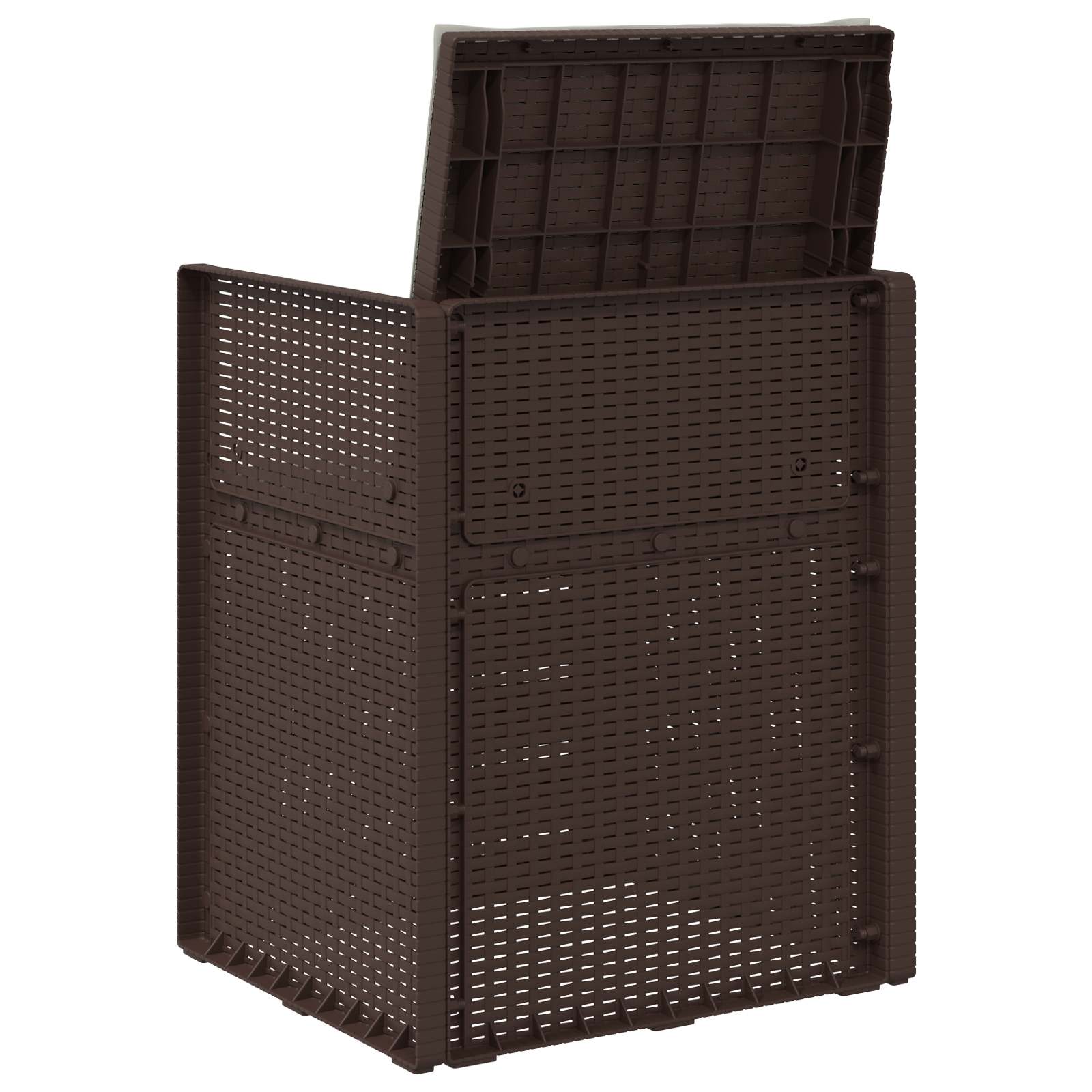 Zahradní Jídelní Židle 2 Pcs Hnědá A Světle Šedá Pp