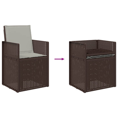 Zahradní Jídelní Židle 2 Pcs Hnědá A Světle Šedá Pp