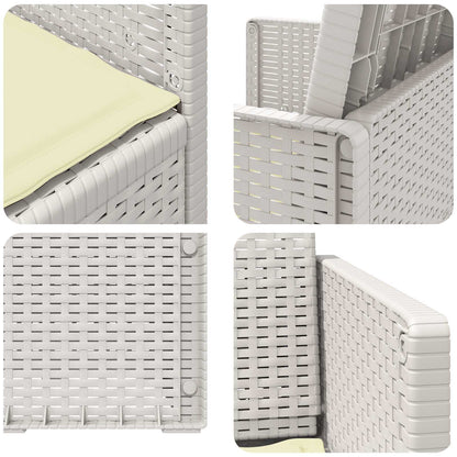 Zahradní Jídelní Židle 2 Pcs Bílá A Krémová Pp