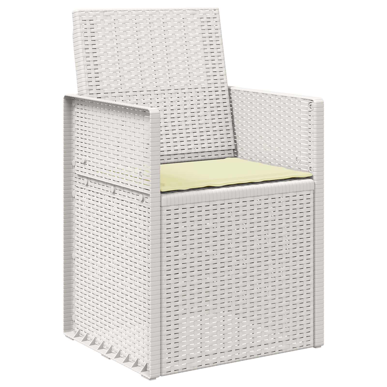 Zahradní Jídelní Židle 2 Pcs Bílá A Krémová Pp