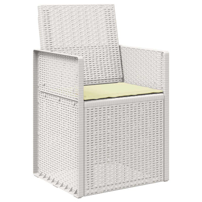 Zahradní Jídelní Židle 2 Pcs Bílá A Krémová Pp