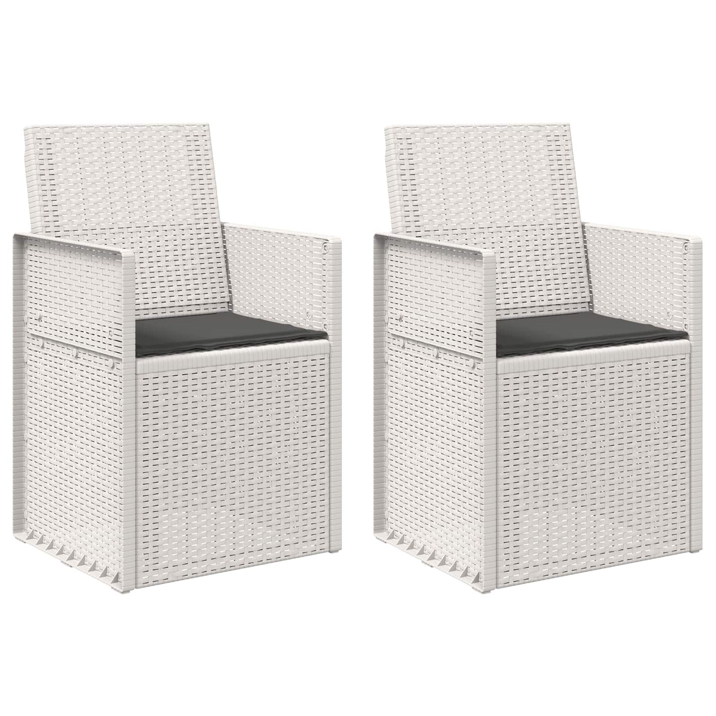 Zahradní Jídelní Židle 2 Pcs Bílá A Antracitová Pp
