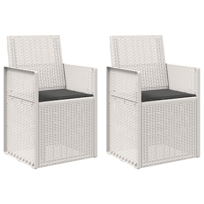 Zahradní Jídelní Židle 2 Pcs Bílá A Antracitová Pp