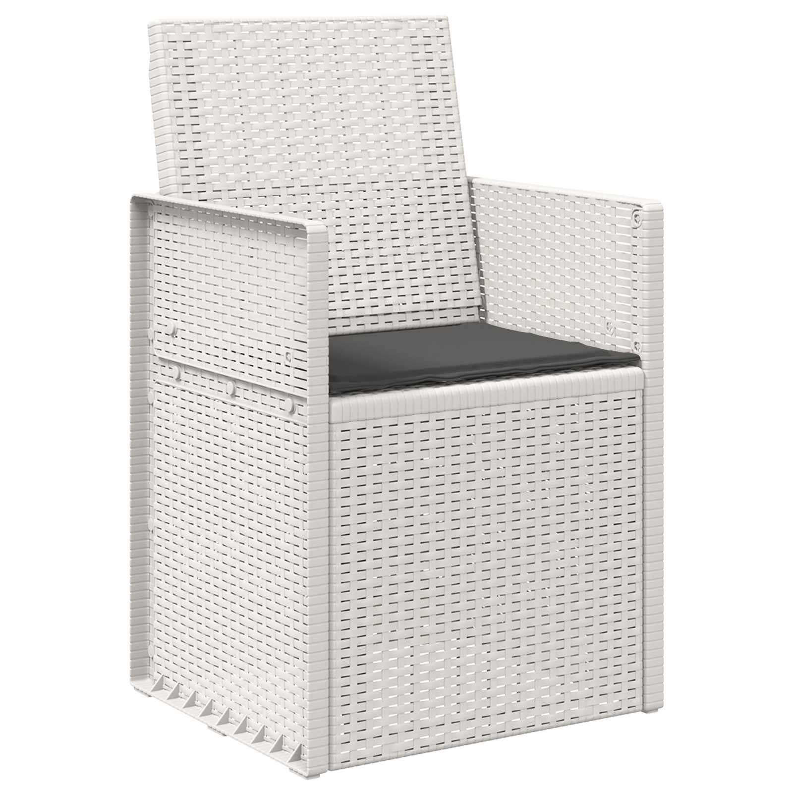 Zahradní Jídelní Židle 2 Pcs Bílá A Antracitová Pp