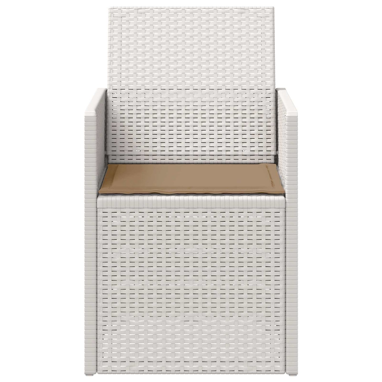 Zahradní Jídelní Židle 2 Pcs Bílá A Taupe Pp