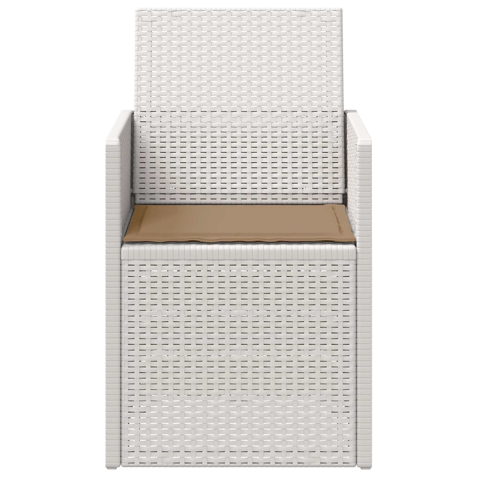 Zahradní Jídelní Židle 2 Pcs Bílá A Taupe Pp