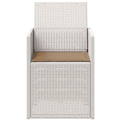 Zahradní Jídelní Židle 2 Pcs Bílá A Taupe Pp