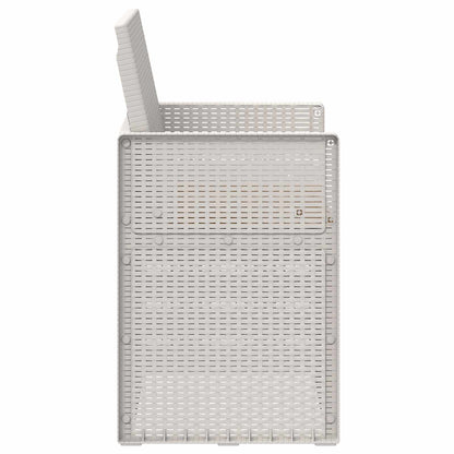 Zahradní Jídelní Židle 2 Pcs Bílá A Taupe Pp