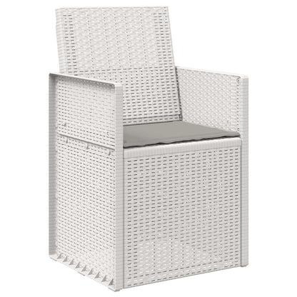 Zahradní Jídelní Židle 2 Pcs Bílá A Světlá Šedá Pp
