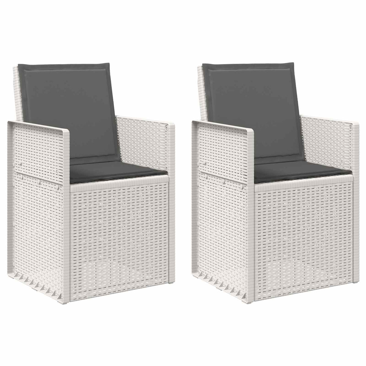 Zahradní Jídelní Židle 2 Pcs Bílá A Antracitová Pp