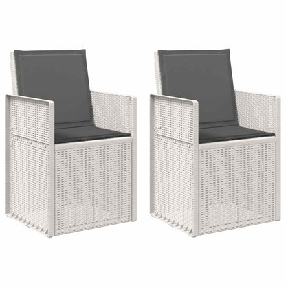 Zahradní Jídelní Židle 2 Pcs Bílá A Antracitová Pp