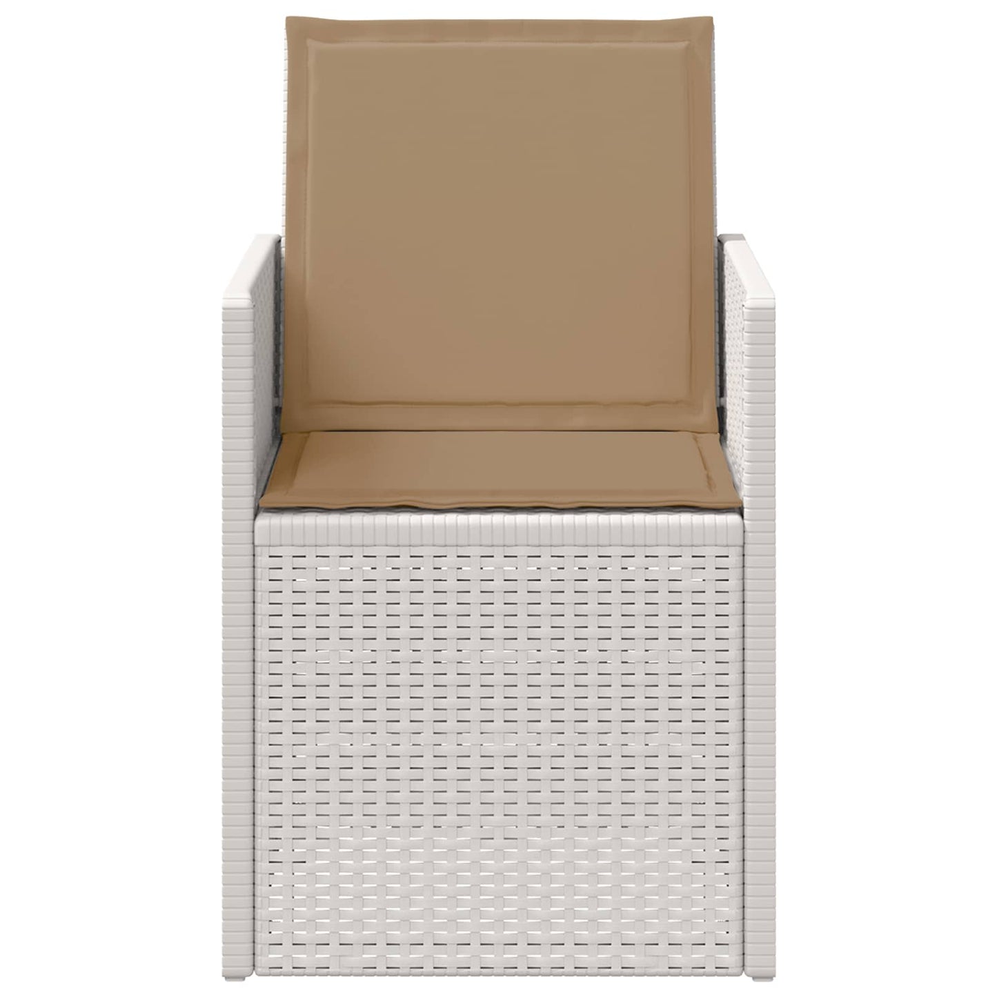 Zahradní Jídelní Židle 2 Pcs Bílá A Taupe Pp