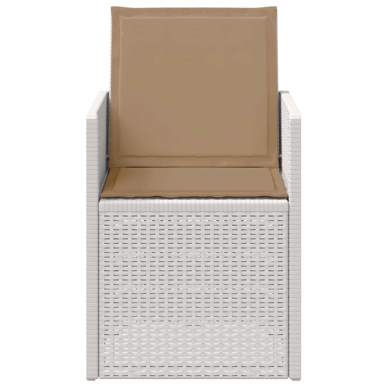Zahradní Jídelní Židle 2 Pcs Bílá A Taupe Pp