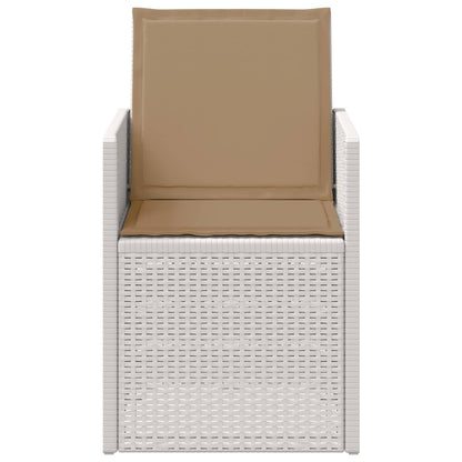 Zahradní Jídelní Židle 2 Pcs Bílá A Taupe Pp