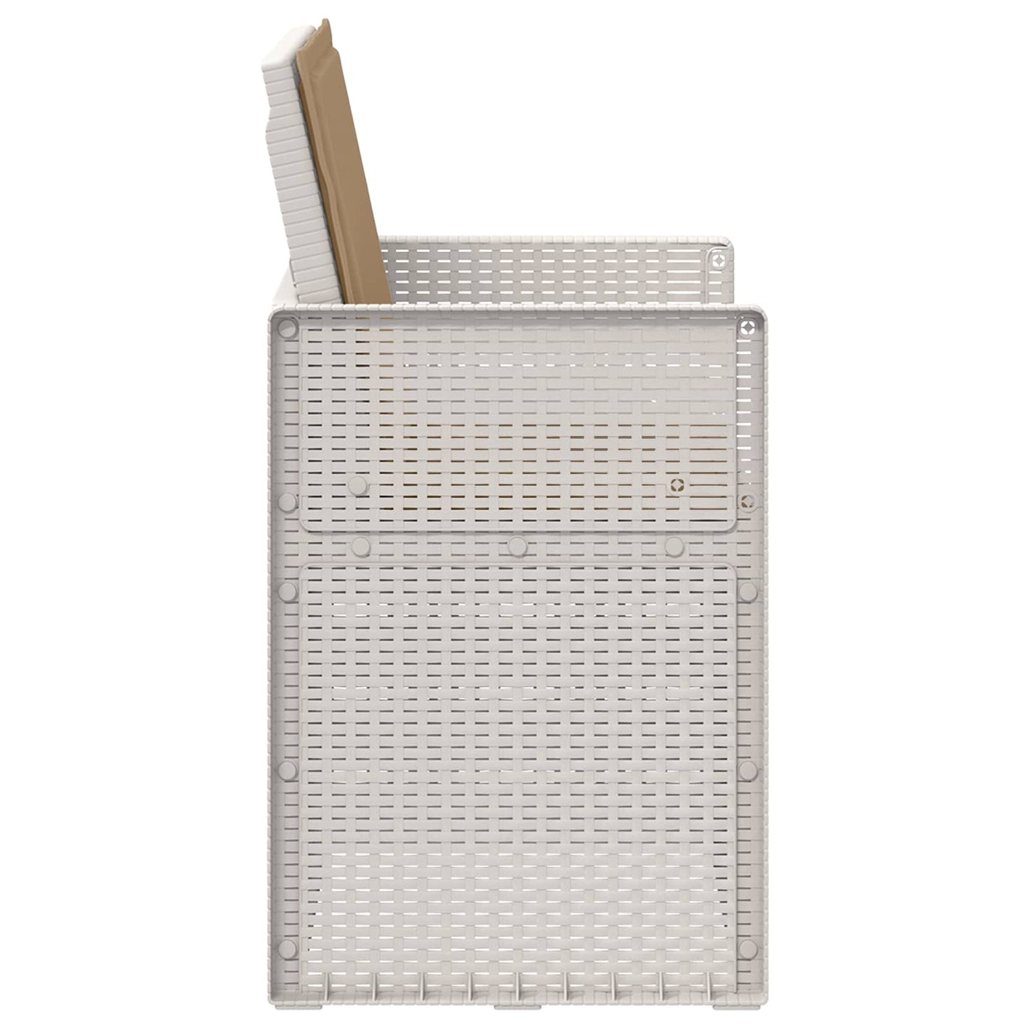 Zahradní Jídelní Židle 2 Pcs Bílá A Taupe Pp