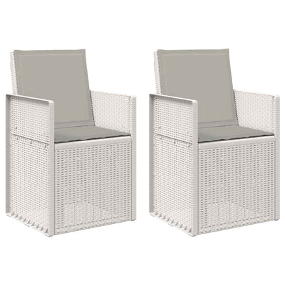 Zahradní Jídelní Židle 2 Pcs Bílá A Světlá Šedá Pp