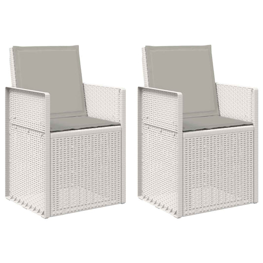 Zahradní Jídelní Židle 2 Pcs Bílá A Světlá Šedá Pp