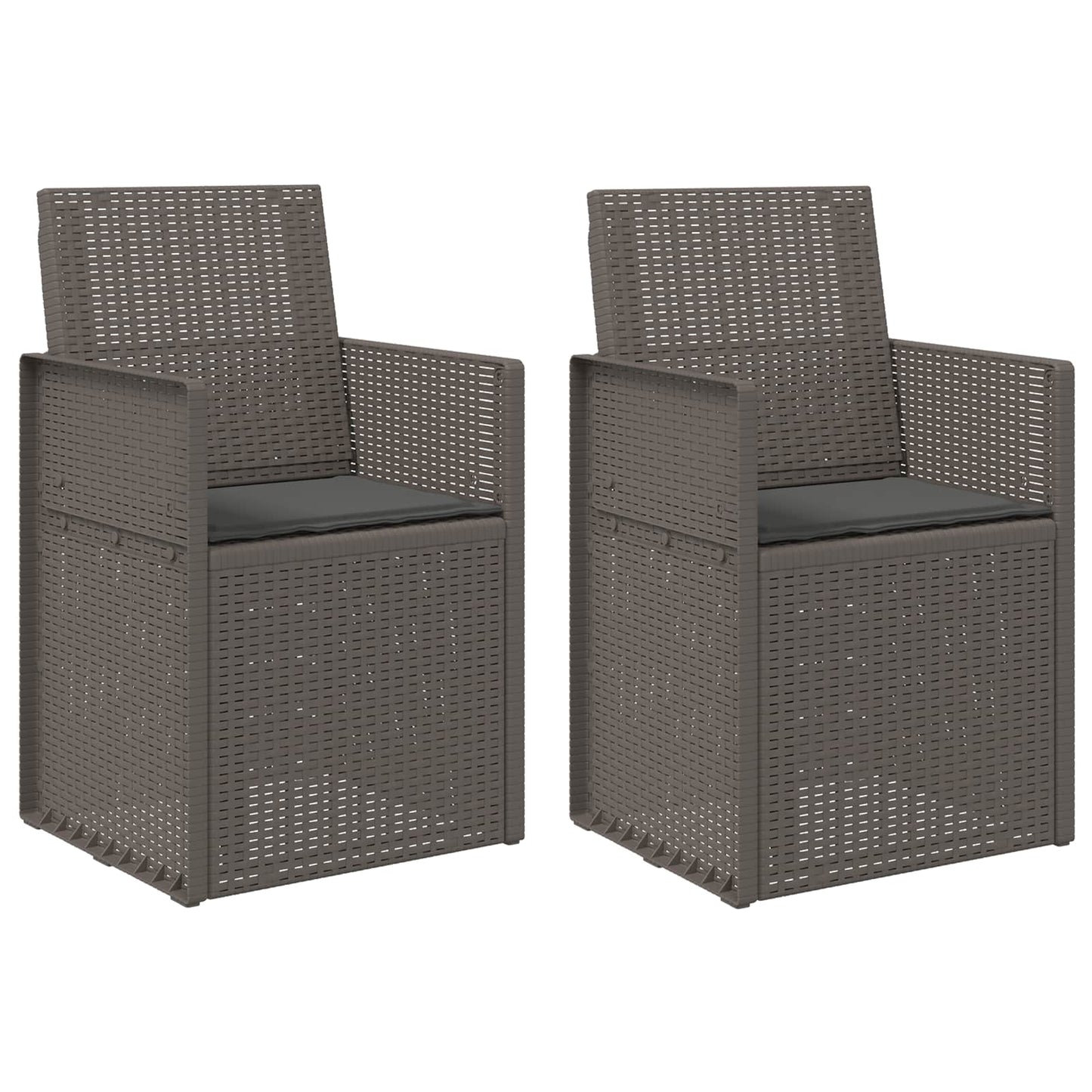 Zahradní Jídelní Židle 2 Pcs Světle Šedá A Antracitová Pp