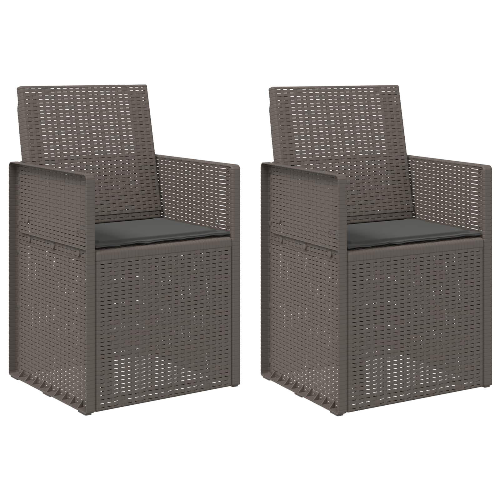 Zahradní Jídelní Židle 2 Pcs Světle Šedá A Antracitová Pp