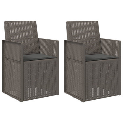 Zahradní Jídelní Židle 2 Pcs Světle Šedá A Antracitová Pp