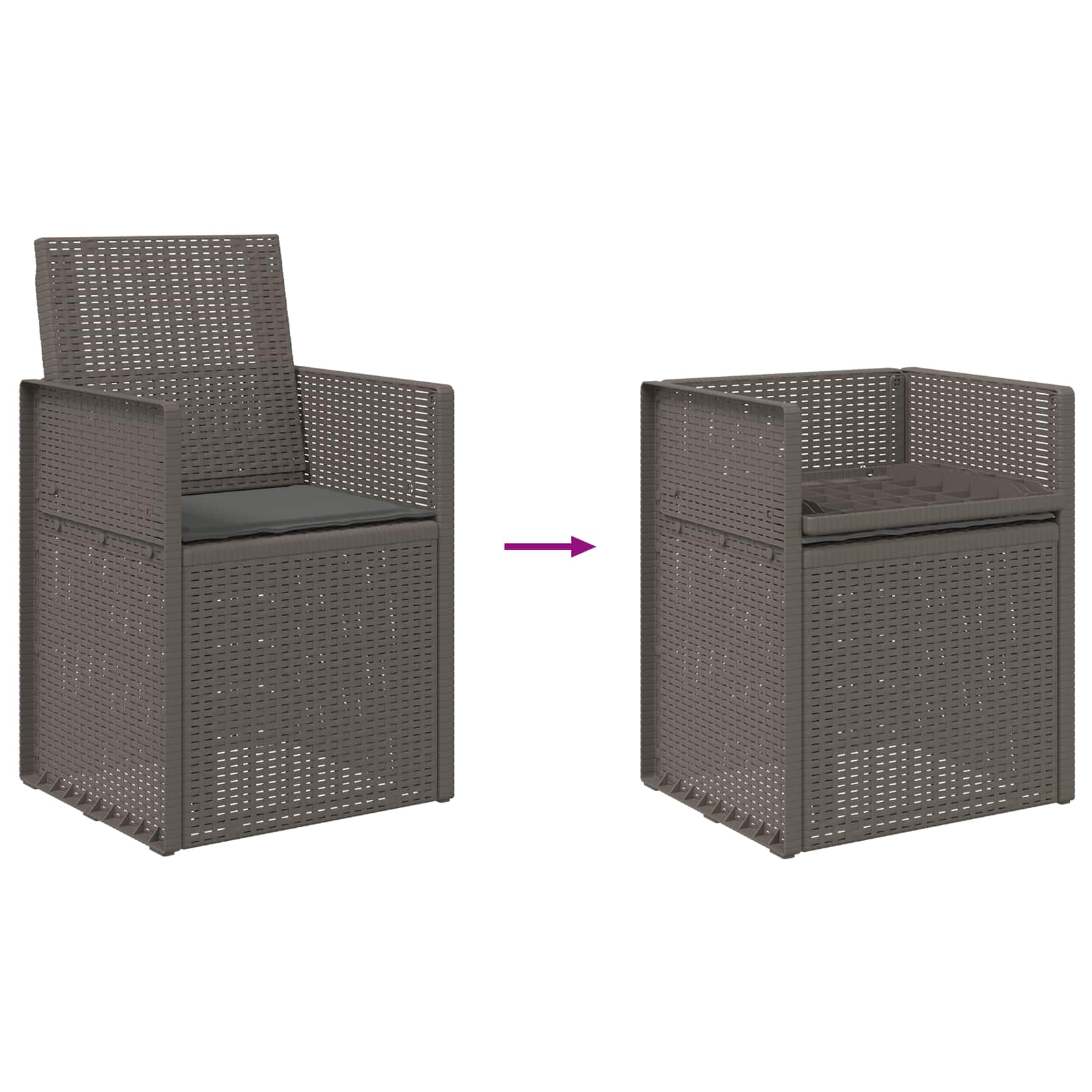 Zahradní Jídelní Židle 2 Pcs Světle Šedá A Antracitová Pp