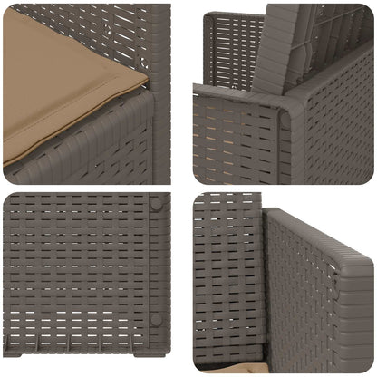 Zahradní Jídelní Židle 2 Pcs Světle Šedá, Šedobéžová Pp