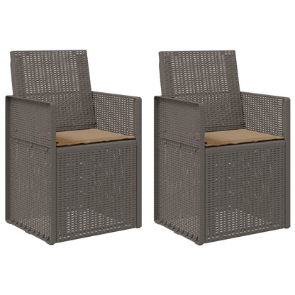 Zahradní Jídelní Židle 2 Pcs Světle Šedá, Šedobéžová Pp