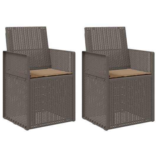 Zahradní Jídelní Židle 2 Pcs Světle Šedá, Šedobéžová Pp