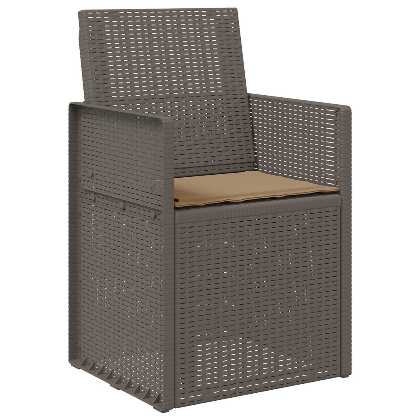 Zahradní Jídelní Židle 2 Pcs Světle Šedá, Šedobéžová Pp