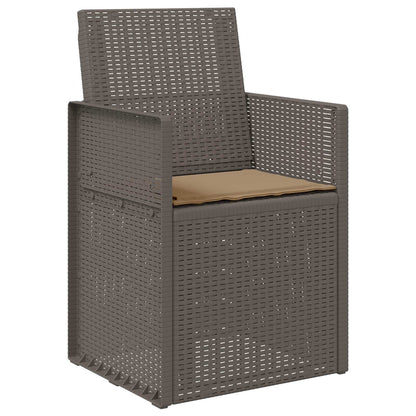 Zahradní Jídelní Židle 2 Pcs Světle Šedá, Šedobéžová Pp