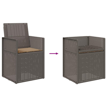 Zahradní Jídelní Židle 2 Pcs Světle Šedá, Šedobéžová Pp