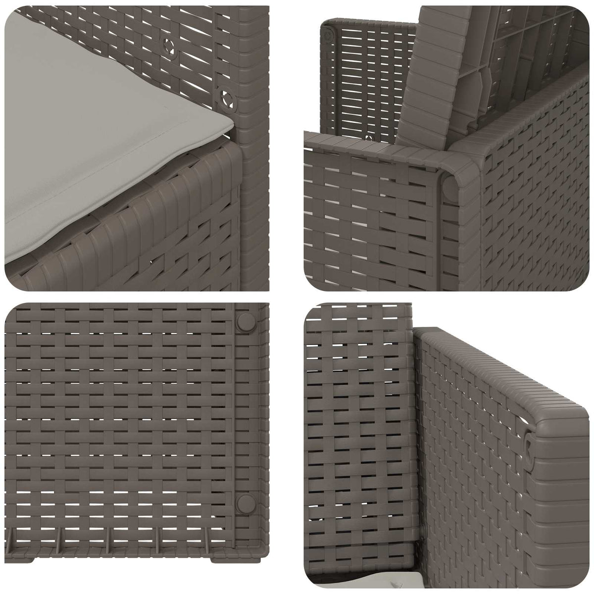 Zahradní Jídelní Židle 2 Pcs Světle Šedá Pp
