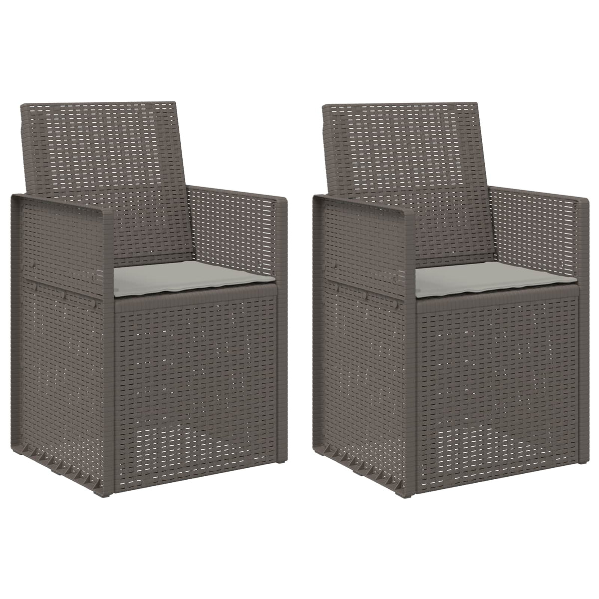 Zahradní Jídelní Židle 2 Pcs Světle Šedá Pp