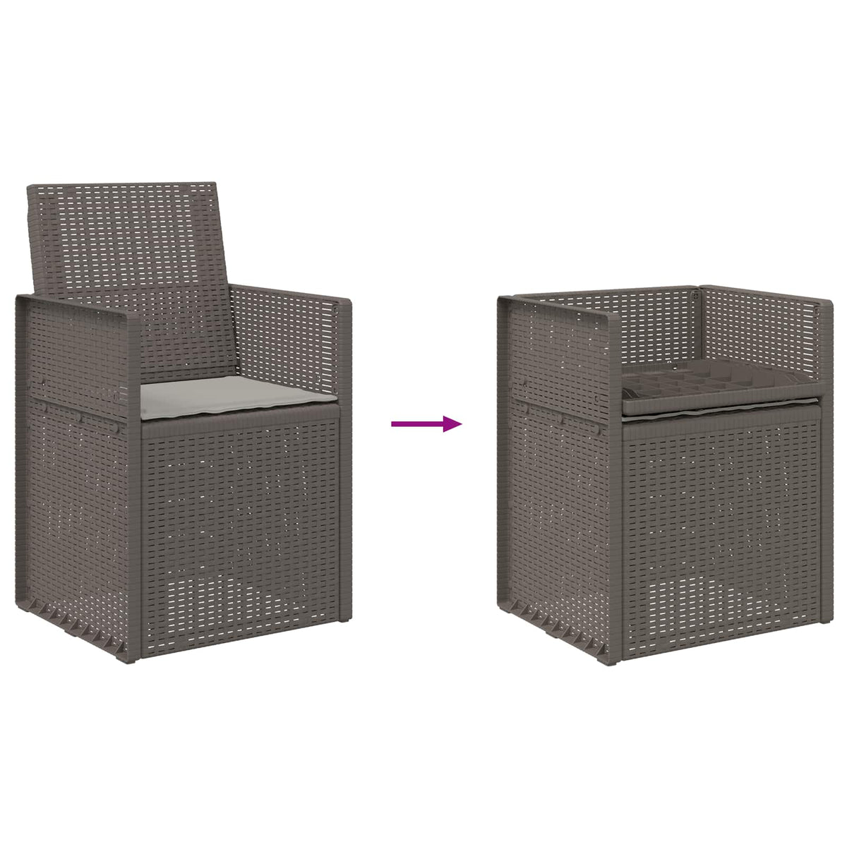 Zahradní Jídelní Židle 2 Pcs Světle Šedá Pp
