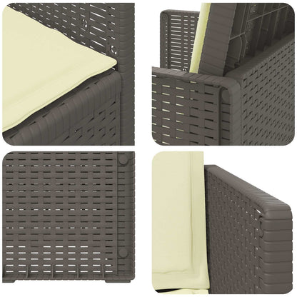 Zahradní Jídelní Židle 2 Pcs Světle Šedá A Krémová Pp