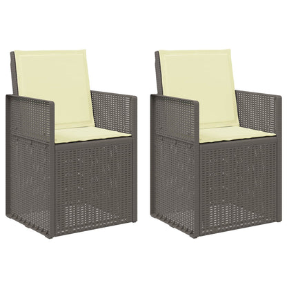 Zahradní Jídelní Židle 2 Pcs Světle Šedá A Krémová Pp