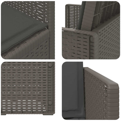 Zahradní Jídelní Židle 2 Pcs Světle Šedá A Antracitová Pp