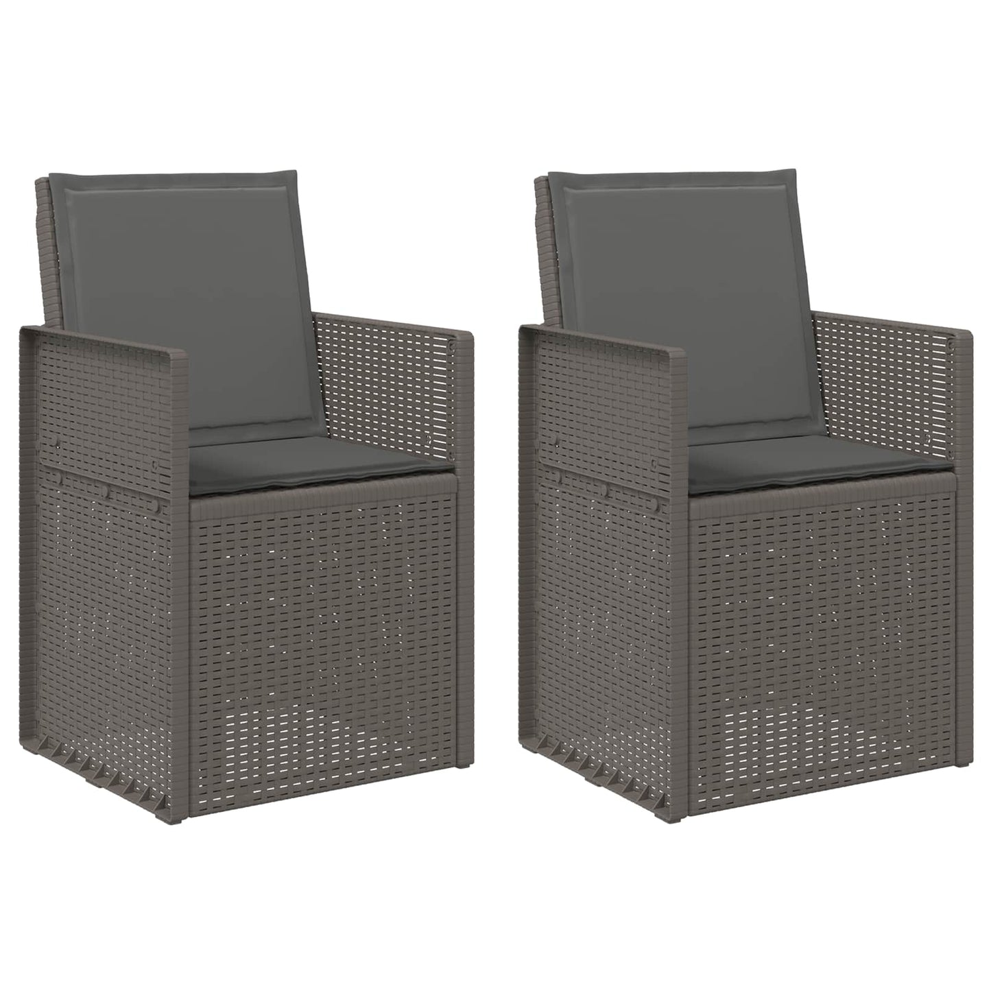 Zahradní Jídelní Židle 2 Pcs Světle Šedá A Antracitová Pp